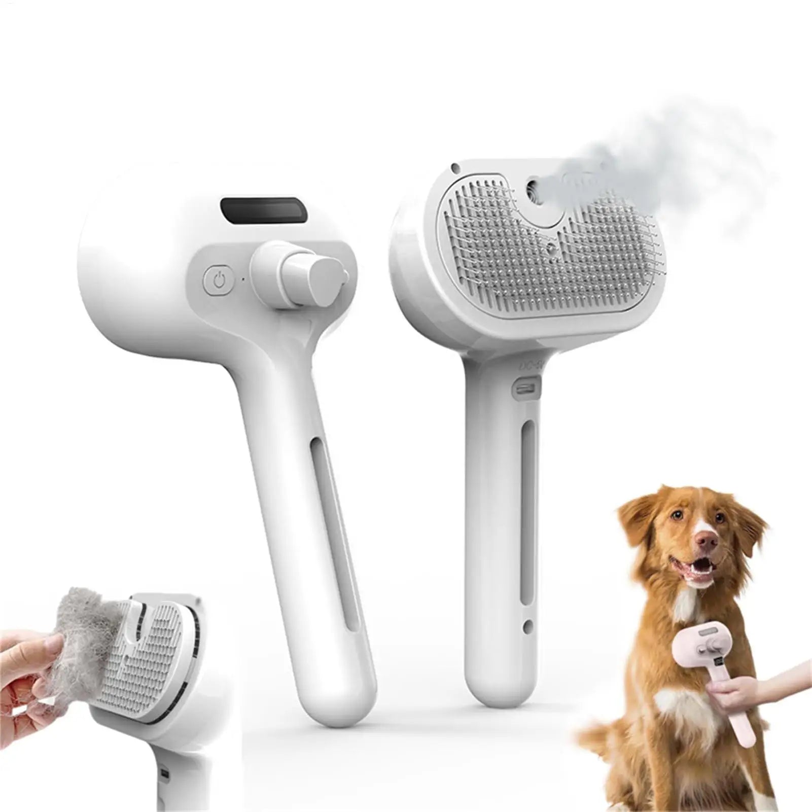 Cepillo de Vapor 3 en 1 para Mascotas